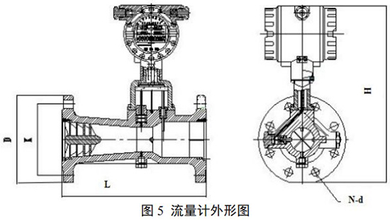 dn80旋進旋渦流量計外形圖